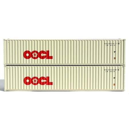 Jacksonville Terminal 40 ft. N OOCL Standard Height Containers with Magnetic System, 2PK JTC405304